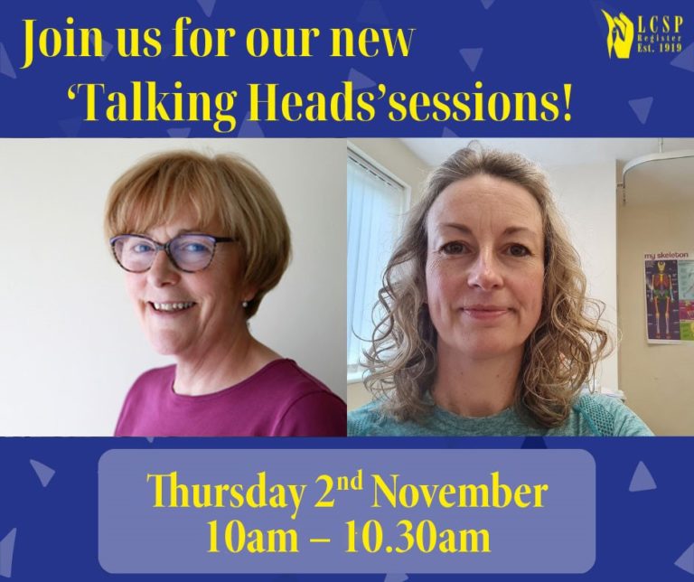 Talking Heads Part 2 with Jo Graveson and Sue Bennett on November 2nd